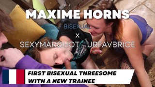 4k First Bisexual Bareback Threesome WITH A Trainee