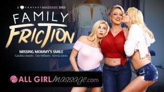 AllGirlMassage Lesbian Step and Daughters Massage MILF Gets Wet Pussy Massage
