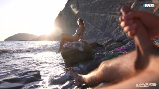 Fresh Beach Caught Cumshot Scene in HD