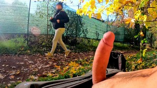 Dickflash in the Park: a Slutty MILF Cannot Resist to Give a Me a Hard Titty