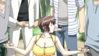 Uncensored Hentai Shares an HD Bukkake Hentai Group Sex Video