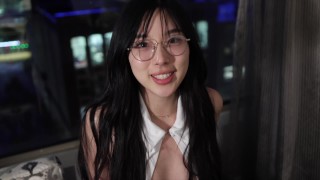 Korean Secretary Gets Fucked Boss for Raise in Open Holed Pantyhose slutty