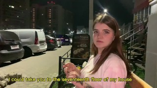 Picked up a Adult College Babe on the street and Fucks Her in the entrance