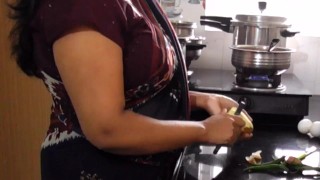 Pretty Indian Big Boobs Stepmom Gets Fucked in Kitchen by Stepfamily Roleplay