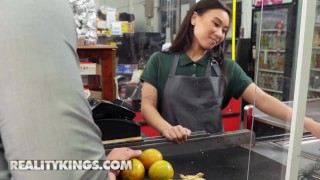 Reality Kings JMac Gets Fucked Petite Kimmy Kimm Behind The Supermarket Counter